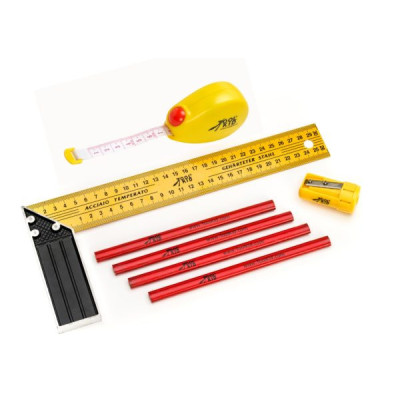 ToolKid měřicí sada pro děti – metr, úhelník a tužky