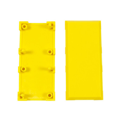 Brick'R'knowledge plastová vanička 1x1 žlutá nahoře i dole