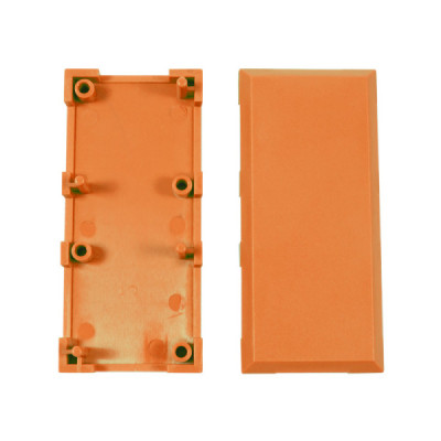 Brick'R'knowledge plastový zásobník 1x1 oranžový nahoře i dole