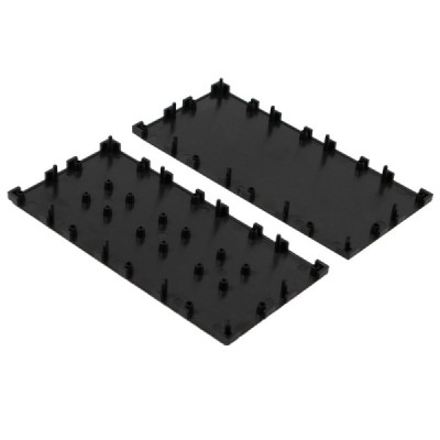 Brick'R'knowledge plastový zásobník 4x2 černý horní a dolní díl balení 10 ks