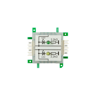 Brick'R'knowledge Dual GPIO-Monitoring LED 3mm - mit Masse