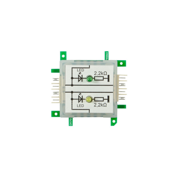 Brick'R'knowledge Dual GPIO-Monitoring LED 3mm - mit Masse
