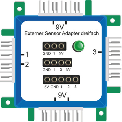 Brick'R'knowledge Externer Sensor Adapter dreifach