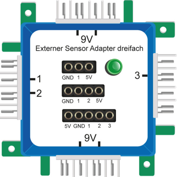 Brick'R'knowledge Externer Sensor Adapter dreifach
