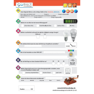 Brick'R'knowledge sešit s úkoly solární část 10-pack